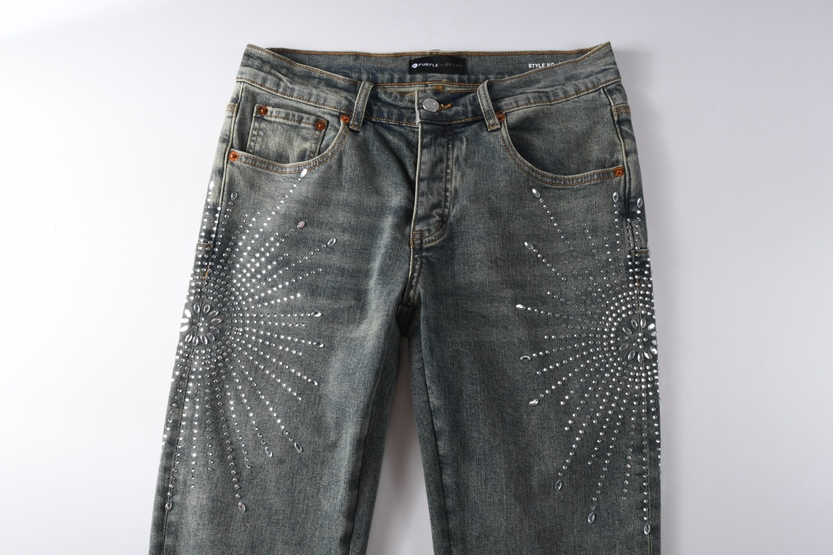 Men’s Purp Brand Skinny‑Fit Rhinestone Denim Jeans, Brand New With All Tags | Style PU9122 - Image 4