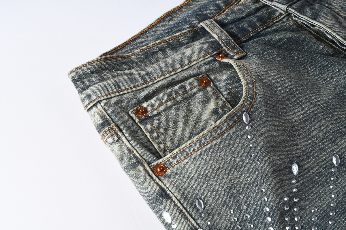 Men’s Purp Brand Skinny‑Fit Rhinestone Denim Jeans, Brand New With All Tags | Style PU9122 - Image 8