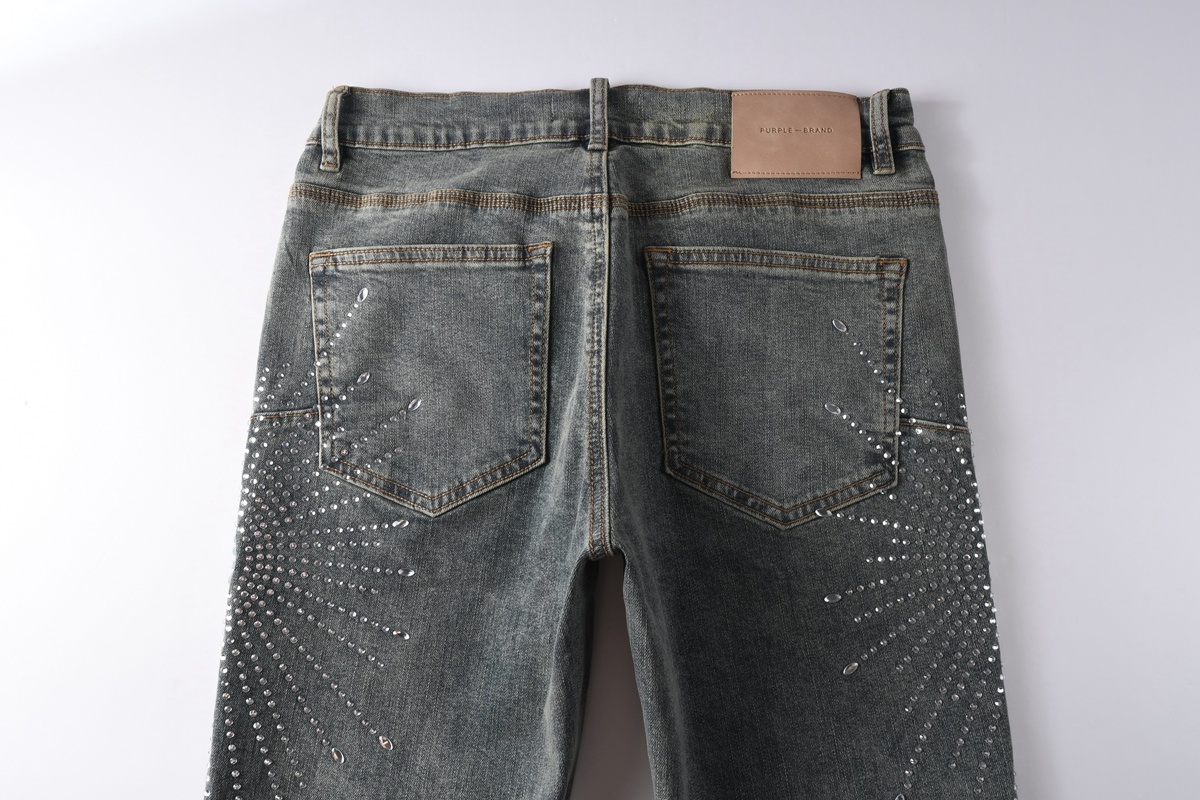 Men’s Purp Brand Skinny‑Fit Rhinestone Denim Jeans, Brand New With All Tags | Style PU9122 - Image 9
