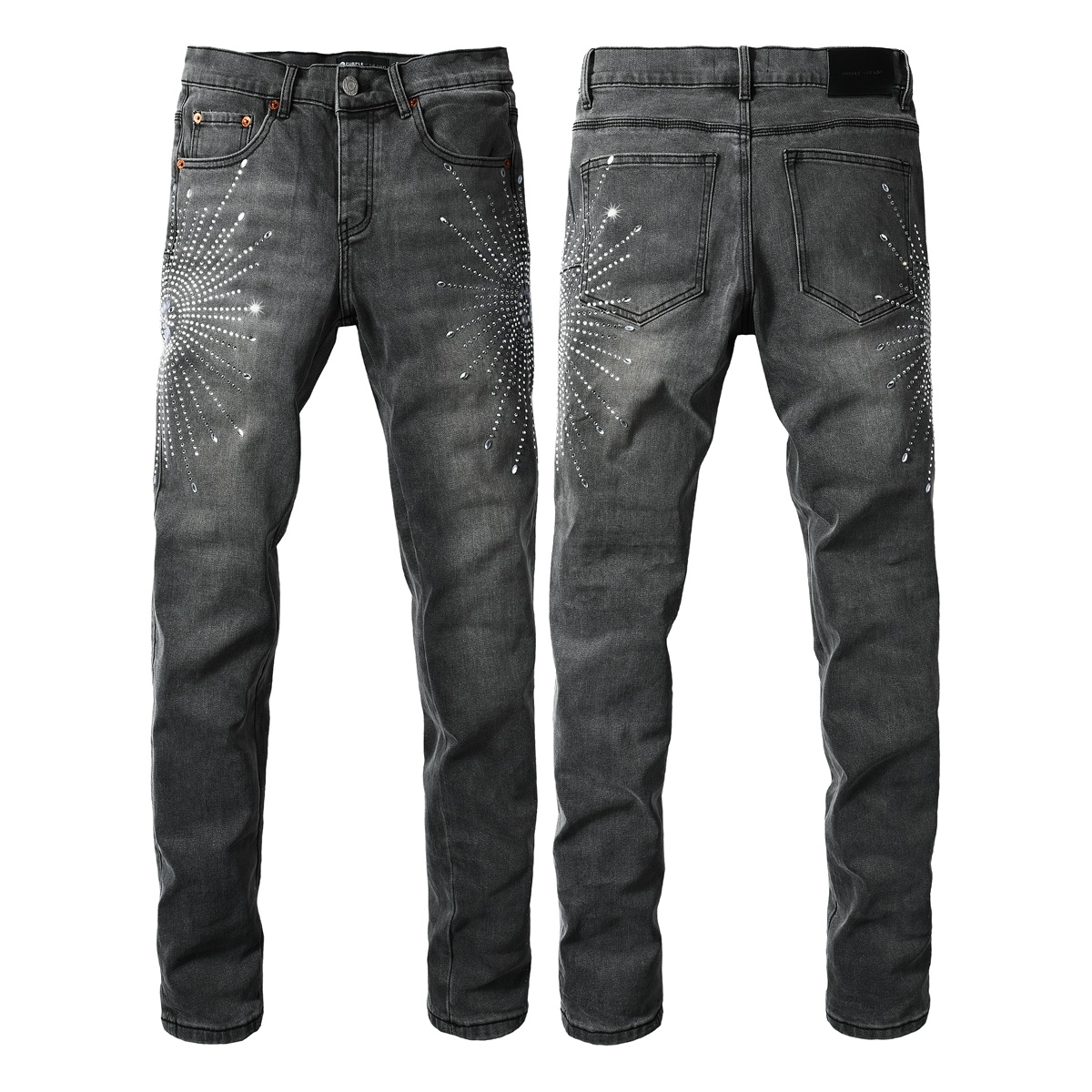 Men’s Purp Brand Skinny‑Fit Rhinestone Denim Jeans, Brand New With All Tags | Style PU9123