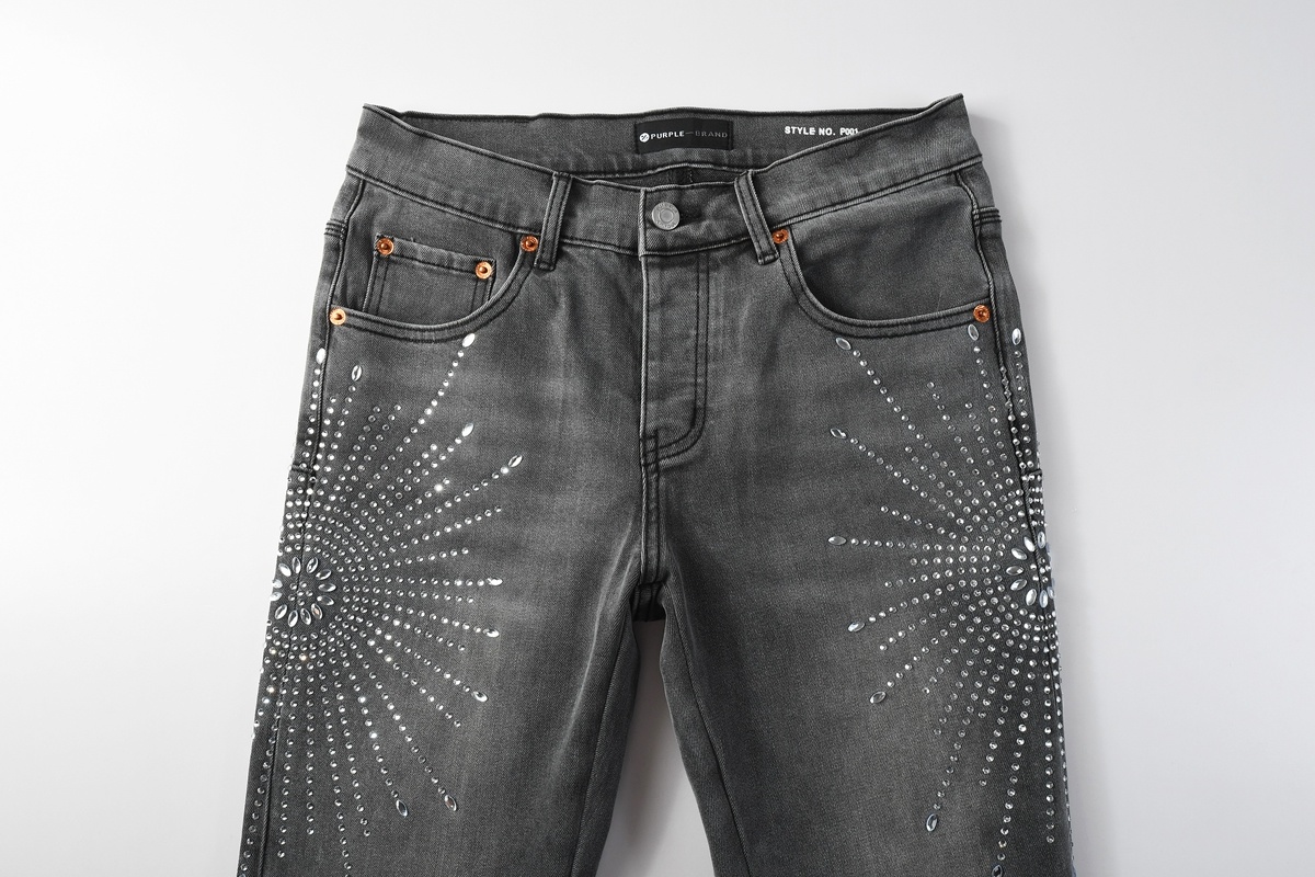 Men’s Purp Brand Skinny‑Fit Rhinestone Denim Jeans, Brand New With All Tags | Style PU9123 - Image 4
