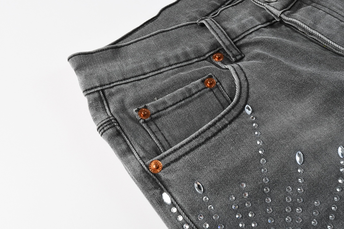 Men’s Purp Brand Skinny‑Fit Rhinestone Denim Jeans, Brand New With All Tags | Style PU9123 - Image 7