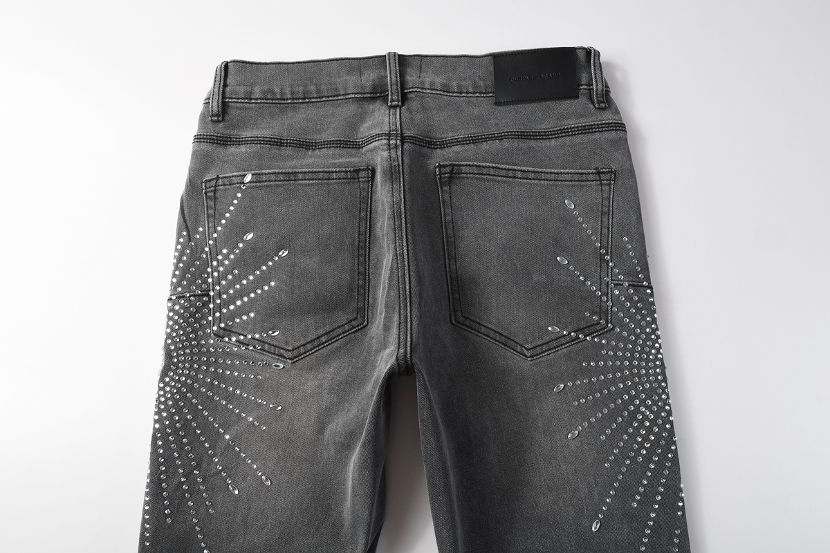 Men’s Purp Brand Skinny‑Fit Rhinestone Denim Jeans, Brand New With All Tags | Style PU9123 - Image 8