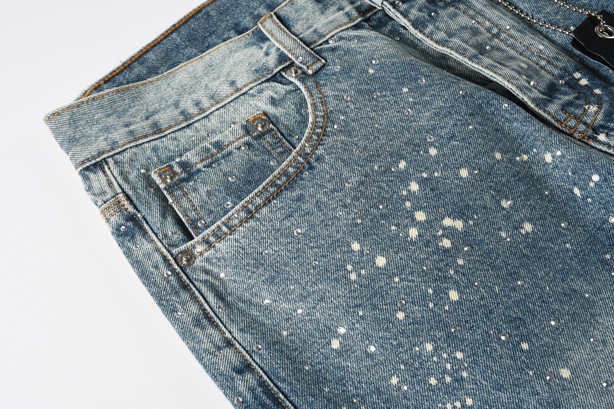 Men’s Purp Brand Baggy‑Fit Rhinestone Denim Jeans, Brand New With All Tags | Style PU9126 - Image 5