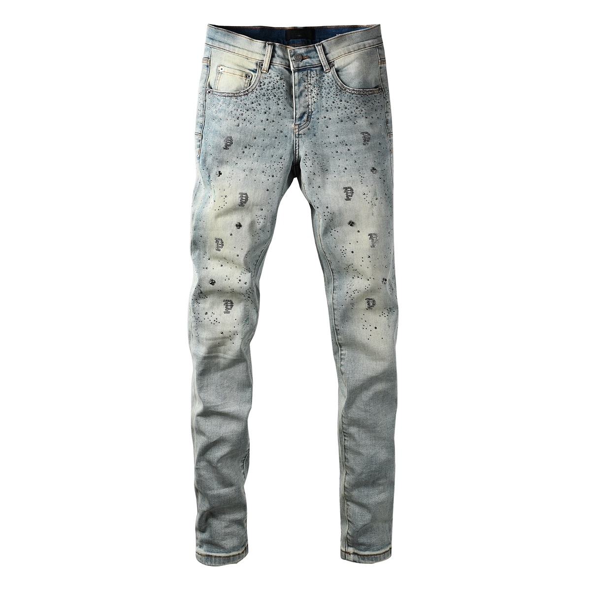 Men’s Purp Brand Skinny‑Fit Rhinestone Denim Jeans, Brand New With All Tags | Style PU9127 - Image 2