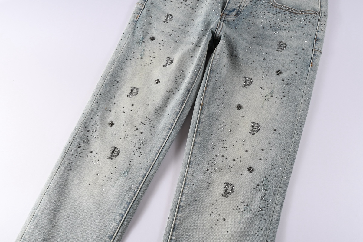 Men’s Purp Brand Skinny‑Fit Rhinestone Denim Jeans, Brand New With All Tags | Style PU9127 - Image 9
