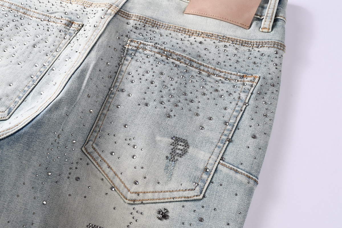 Men’s Purp Brand Skinny‑Fit Rhinestone Denim Jeans, Brand New With All Tags | Style PU9127 - Image 8