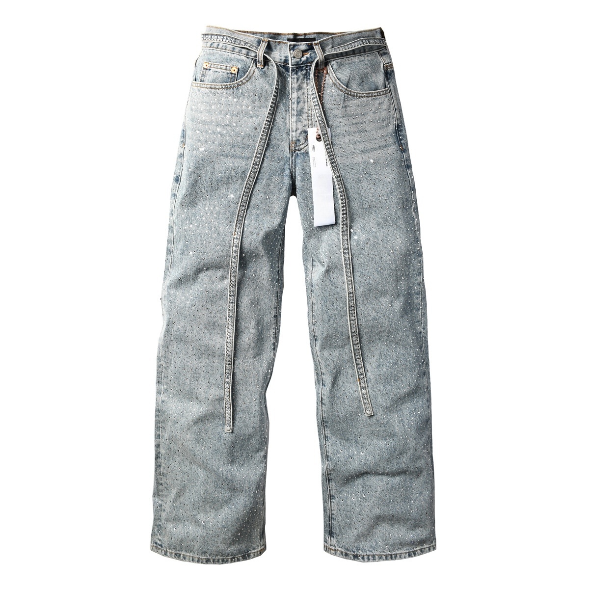 Men’s Purp Brand Baggy‑Fit Rhinestone Denim Jeans, Brand New With All Tags | Style PU9129 - Image 2
