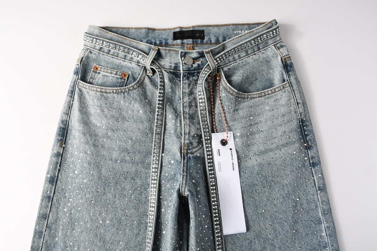 Men’s Purp Brand Baggy‑Fit Rhinestone Denim Jeans, Brand New With All Tags | Style PU9129 - Image 4