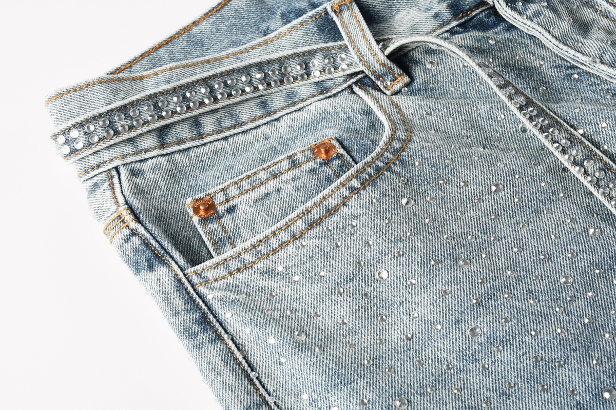 Men’s Purp Brand Baggy‑Fit Rhinestone Denim Jeans, Brand New With All Tags | Style PU9129 - Image 6