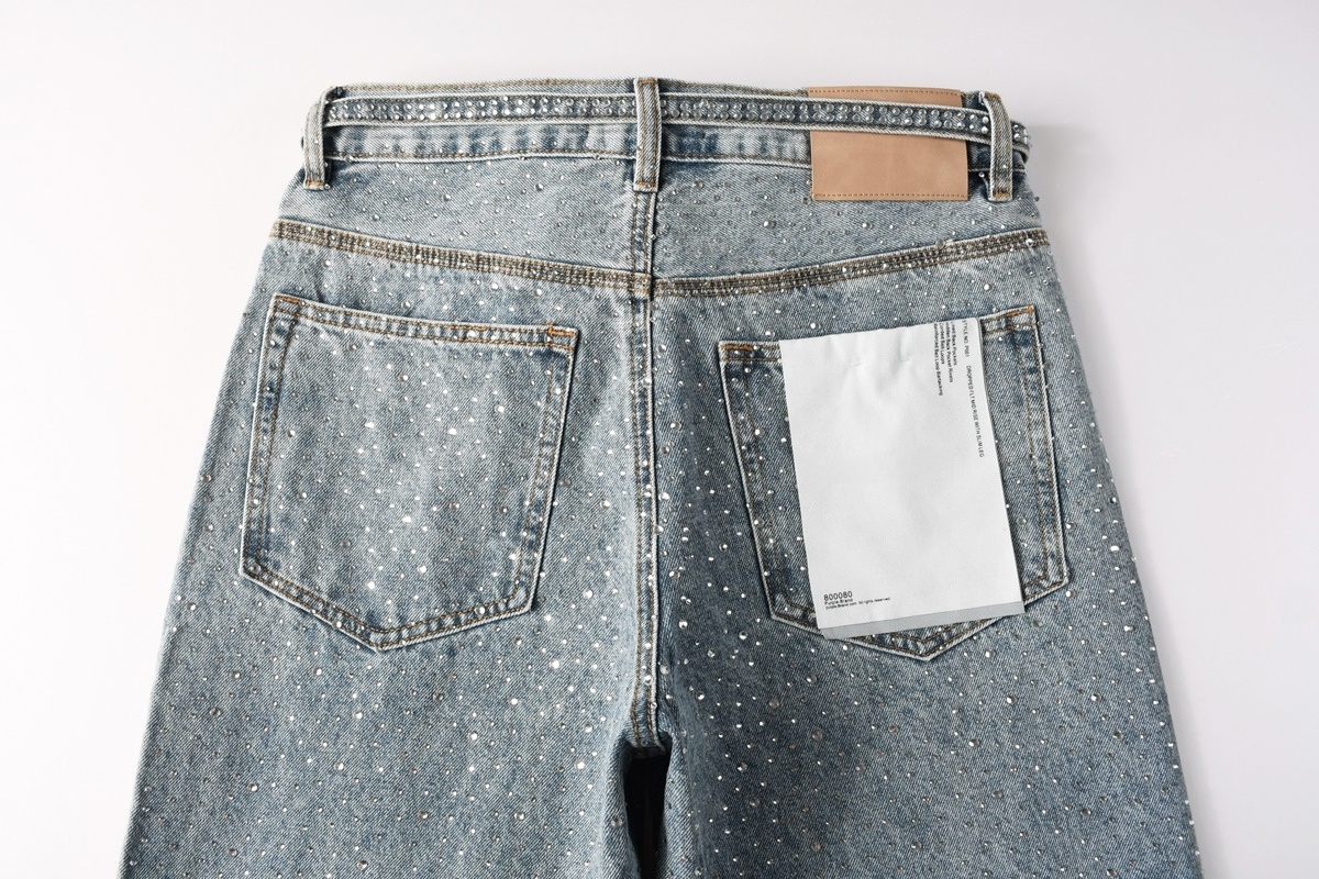 Men’s Purp Brand Baggy‑Fit Rhinestone Denim Jeans, Brand New With All Tags | Style PU9129 - Image 7