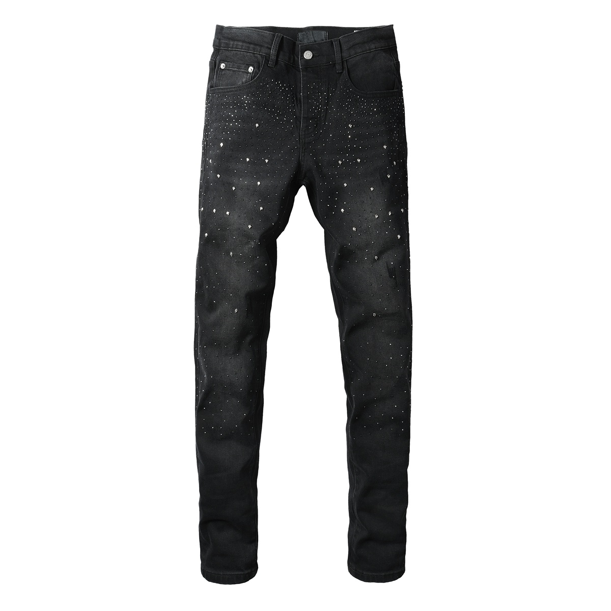 Men’s Purp Brand Skinny‑Fit Rhinestone Denim Jeans, Brand New With All Tags | Style PU9130 - Image 2