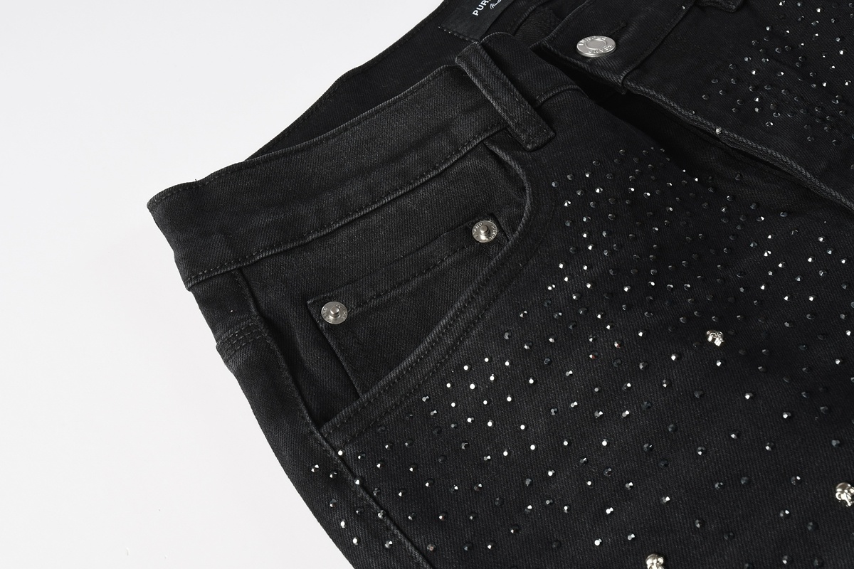 Men’s Purp Brand Skinny‑Fit Rhinestone Denim Jeans, Brand New With All Tags | Style PU9130 - Image 6