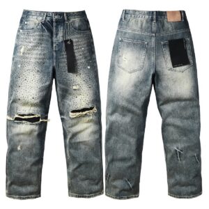 Men’s Purp Brand Baggy‑Fit Rhinestone Denim Jeans, Brand New With All Tags | Style PU9131