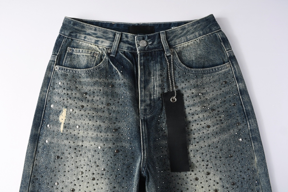Men’s Purp Brand Baggy‑Fit Rhinestone Denim Jeans, Brand New With All Tags | Style PU9131 - Image 4