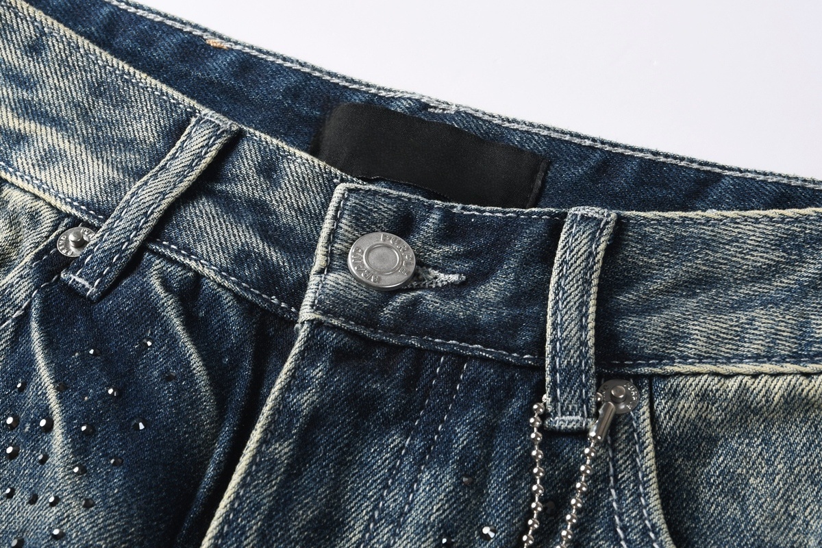 Men’s Purp Brand Baggy‑Fit Rhinestone Denim Jeans, Brand New With All Tags | Style PU9131 - Image 5