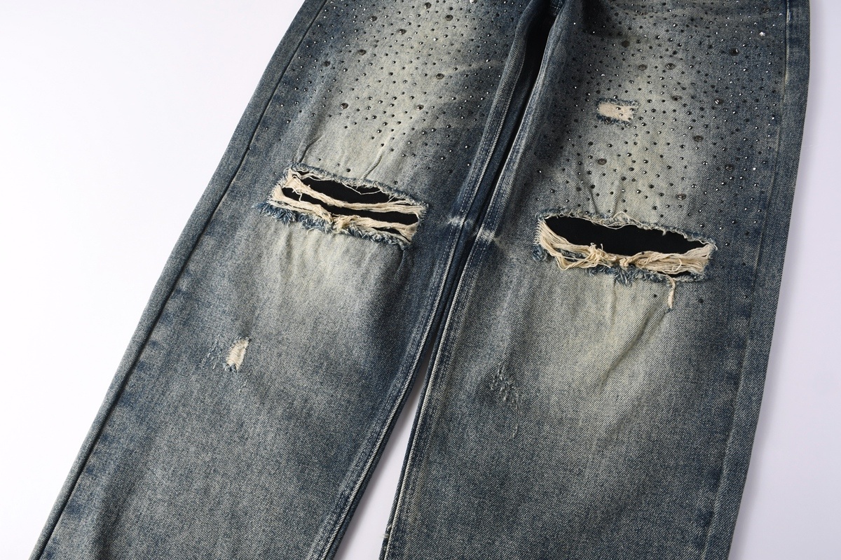 Men’s Purp Brand Baggy‑Fit Rhinestone Denim Jeans, Brand New With All Tags | Style PU9131 - Image 7