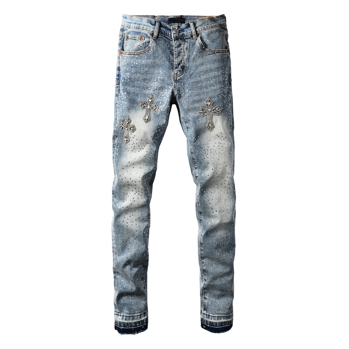 Men’s Purp Brand Skinny‑Fit Rhinestone Denim Jeans, Brand New With All Tags | Style PU9132 - Image 2