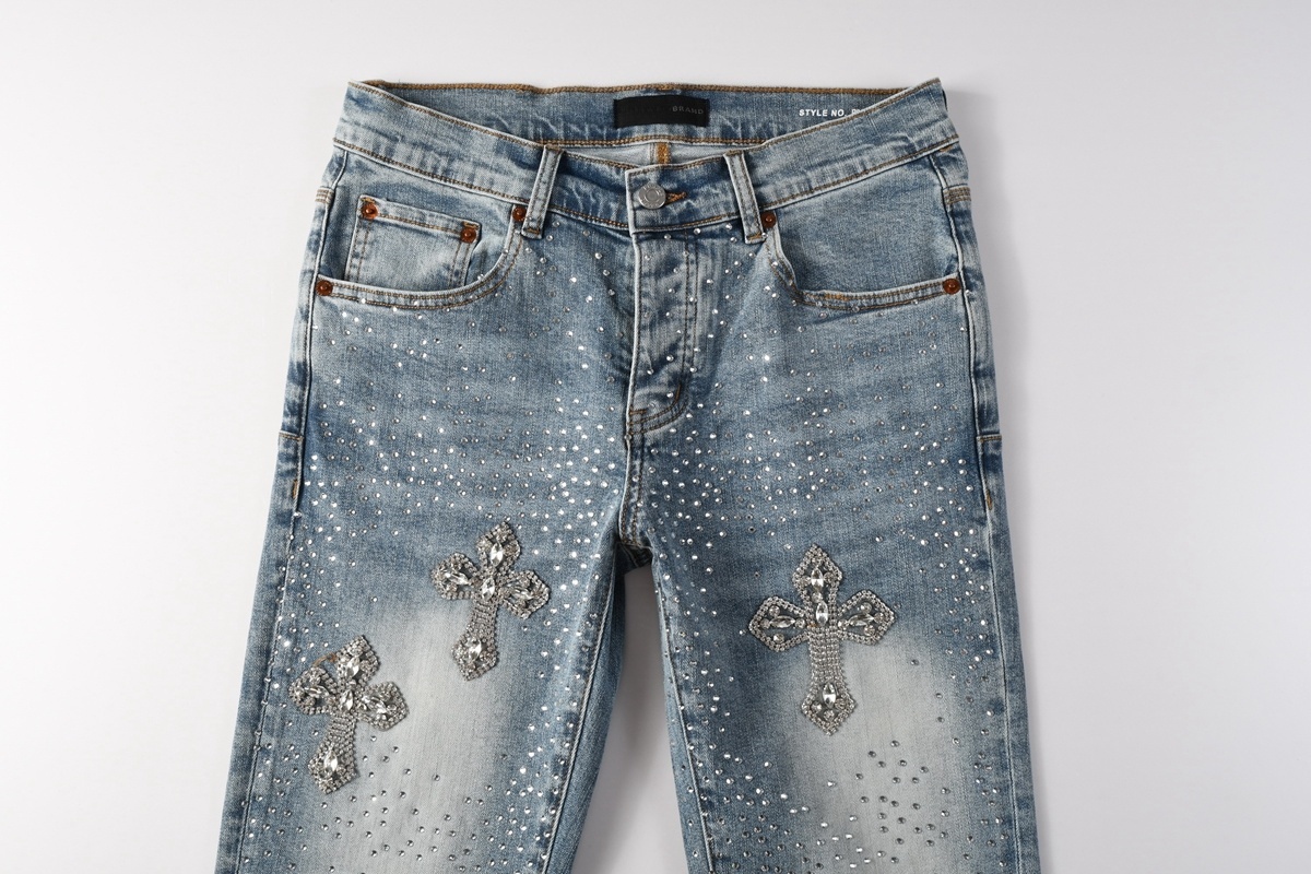 Men’s Purp Brand Skinny‑Fit Rhinestone Denim Jeans, Brand New With All Tags | Style PU9132 - Image 4
