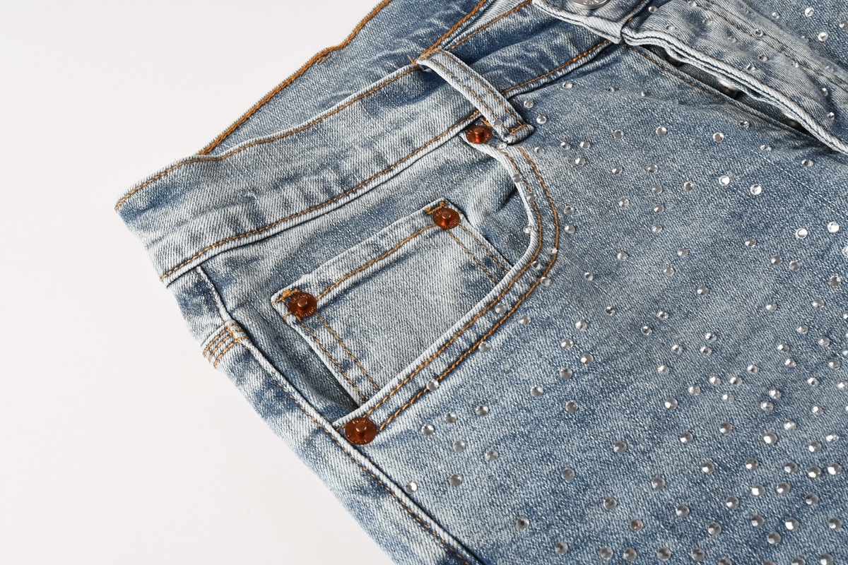 Men’s Purp Brand Skinny‑Fit Rhinestone Denim Jeans, Brand New With All Tags | Style PU9132 - Image 7