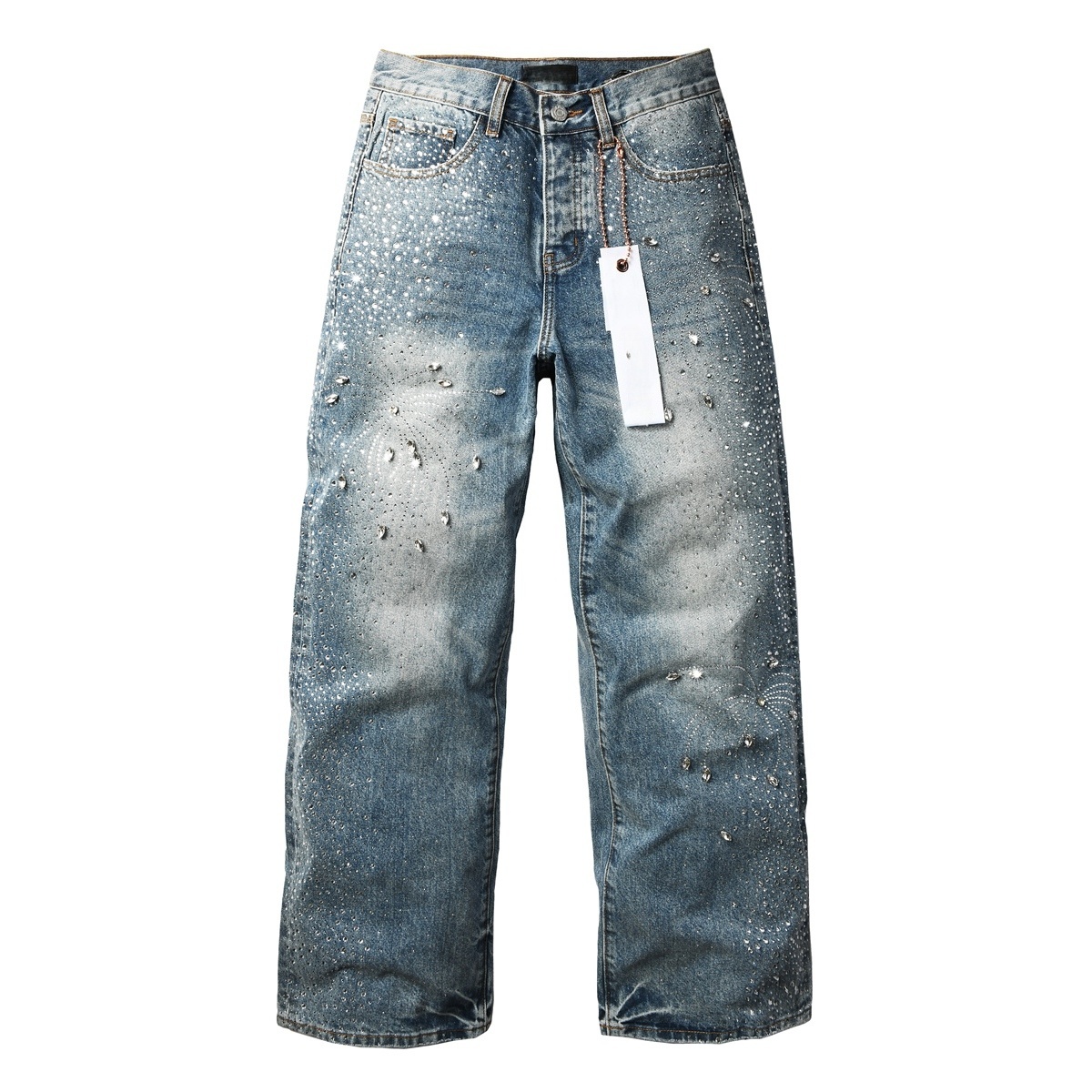 Men’s Purp Brand Baggy‑Fit Rhinestone Denim Jeans, Brand New With All Tags | Style PU9133 - Image 2
