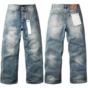 Men’s Purp Brand Baggy‑Fit Rhinestone Denim Jeans, Brand New With All Tags | Style PU9133