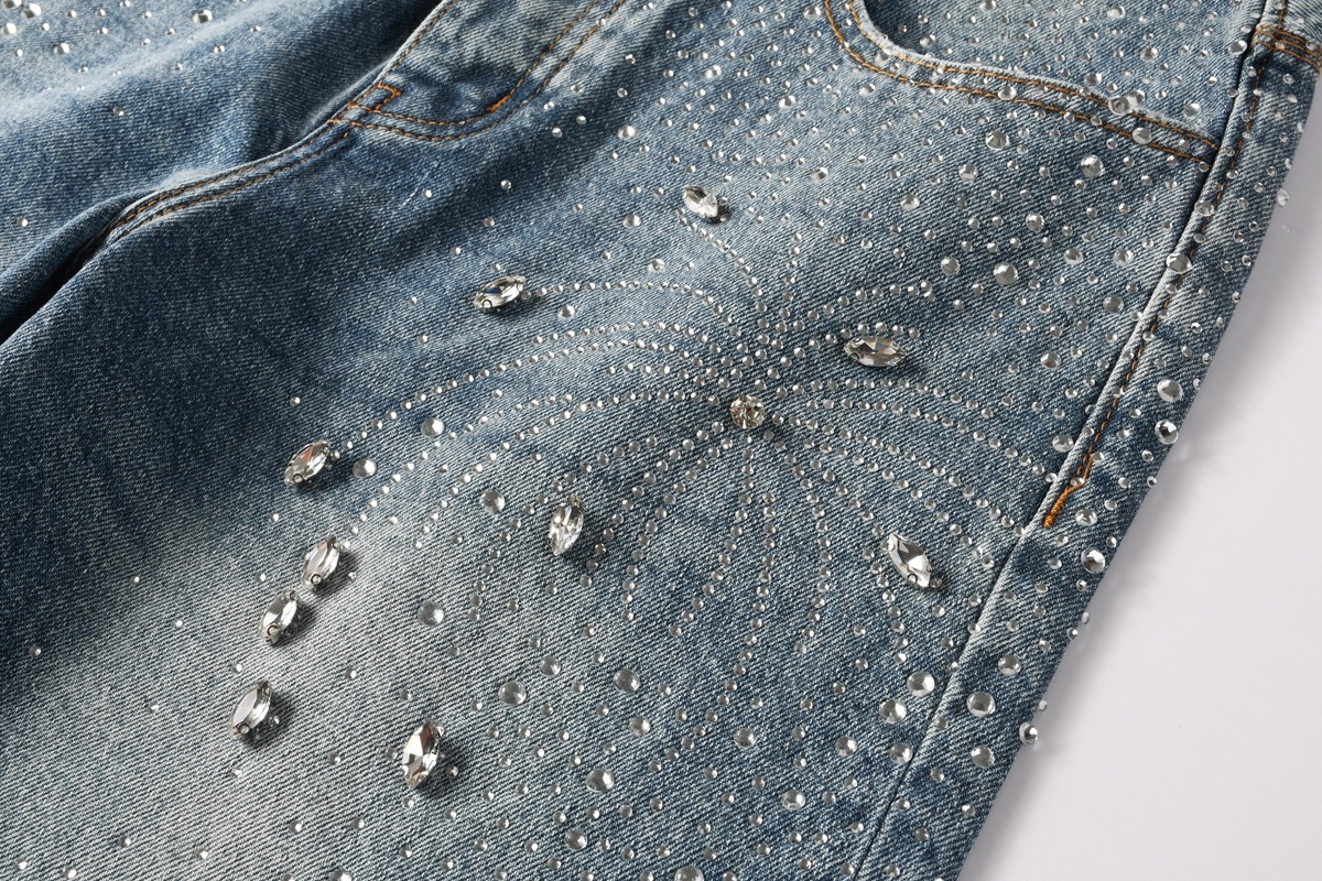 Men’s Purp Brand Baggy‑Fit Rhinestone Denim Jeans, Brand New With All Tags | Style PU9133 - Image 6