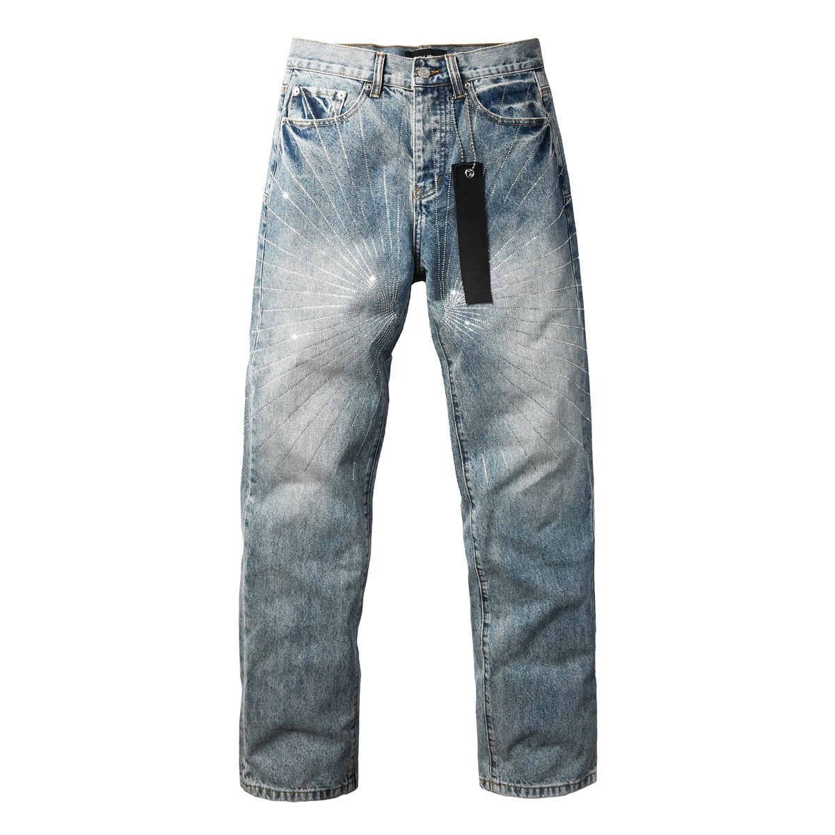 Men’s Purp Brand Straight‑Fit Rhinestone Denim Jeans, Brand New With All Tags | Style PU9138 - Image 2