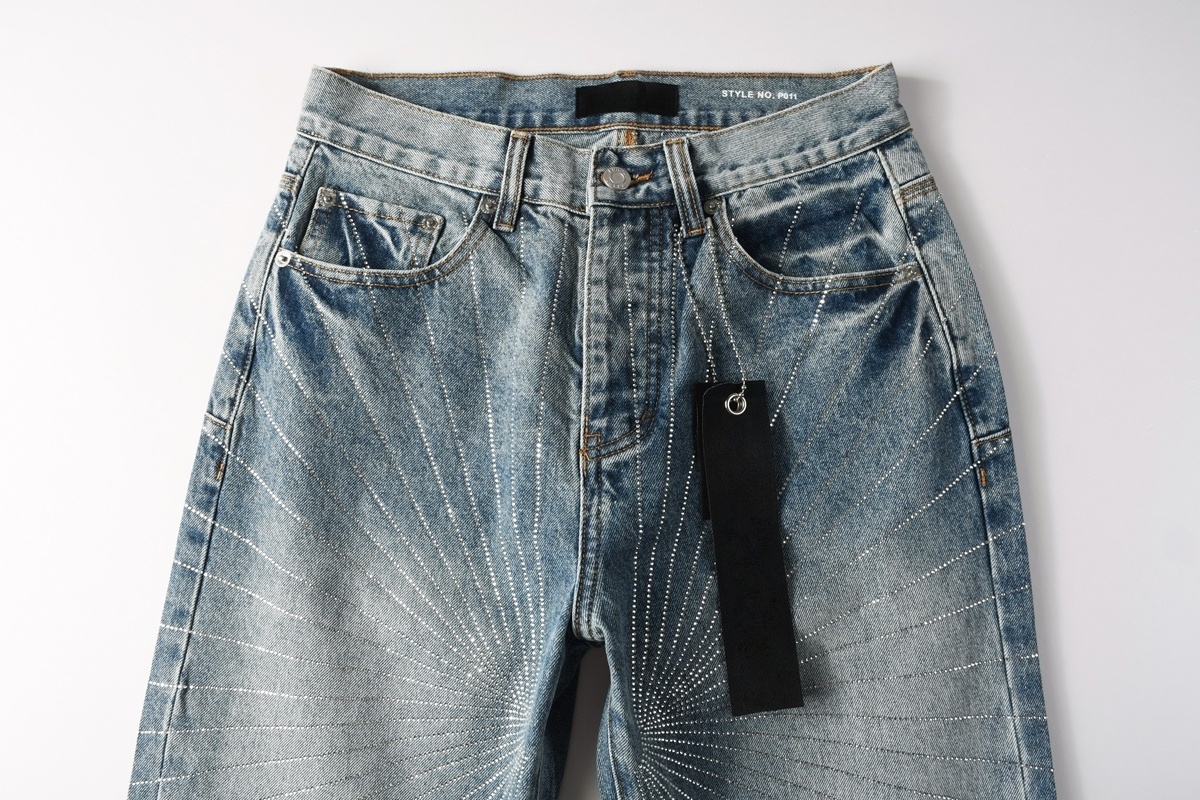 Men’s Purp Brand Straight‑Fit Rhinestone Denim Jeans, Brand New With All Tags | Style PU9138 - Image 4