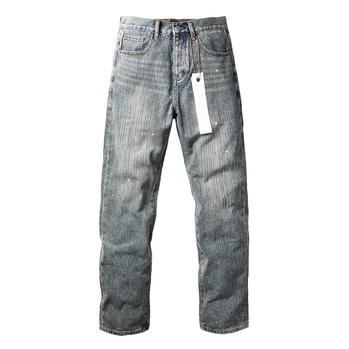 Men’s Purp Brand Straight‑Fit Rhinestone Denim Jeans, Brand New With All Tags | Style PU9140 - Image 2