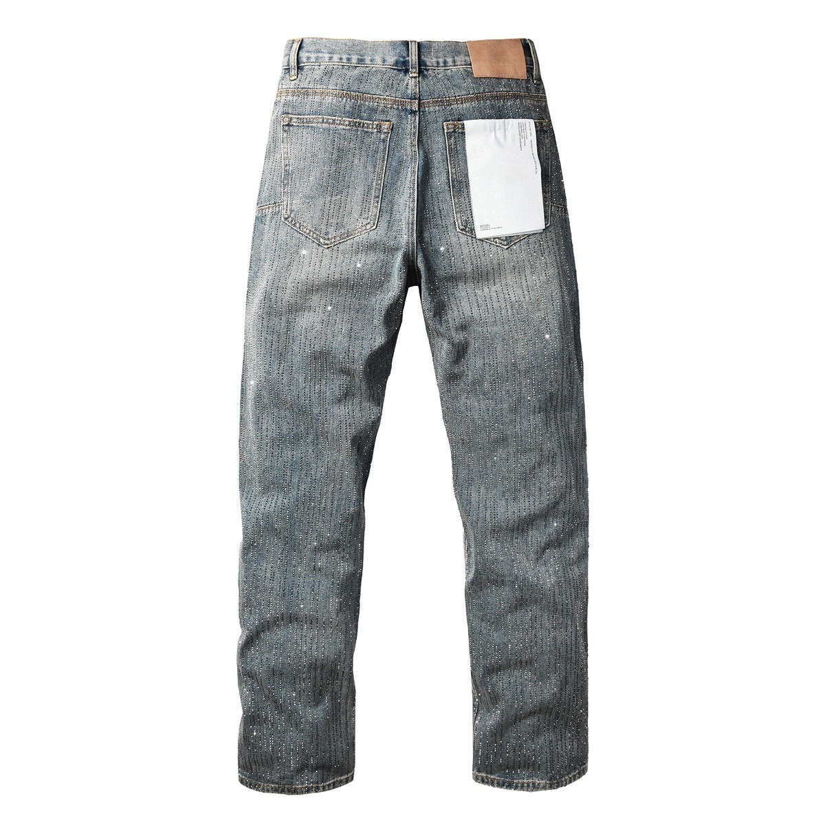 Men’s Purp Brand Straight‑Fit Rhinestone Denim Jeans, Brand New With All Tags | Style PU9140 - Image 3