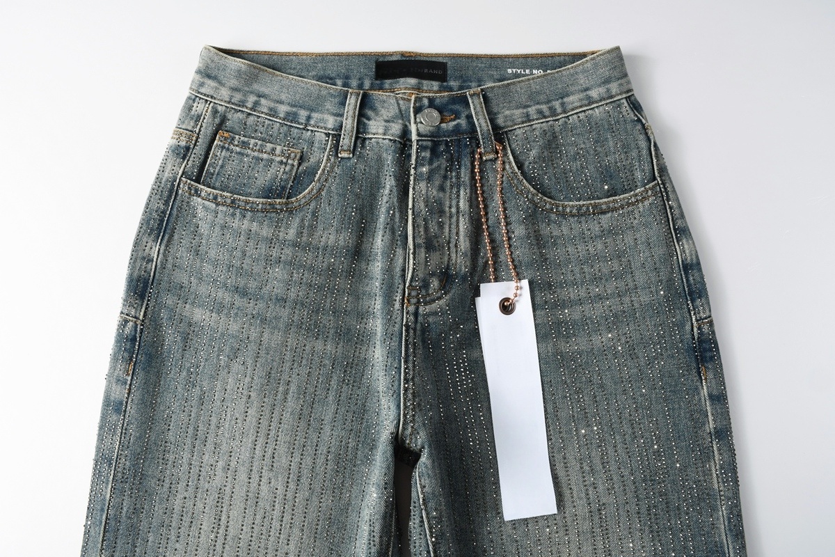 Men’s Purp Brand Straight‑Fit Rhinestone Denim Jeans, Brand New With All Tags | Style PU9140 - Image 5