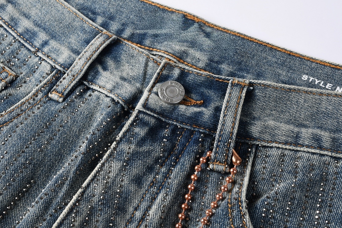 Men’s Purp Brand Straight‑Fit Rhinestone Denim Jeans, Brand New With All Tags | Style PU9140 - Image 4