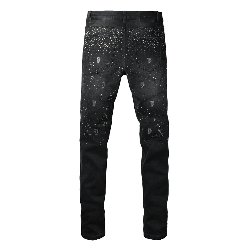 Men’s Purp Brand Skinny‑Fit Rhinestone Denim Jeans, Brand New With All Tags | Style PU9144 - Image 3