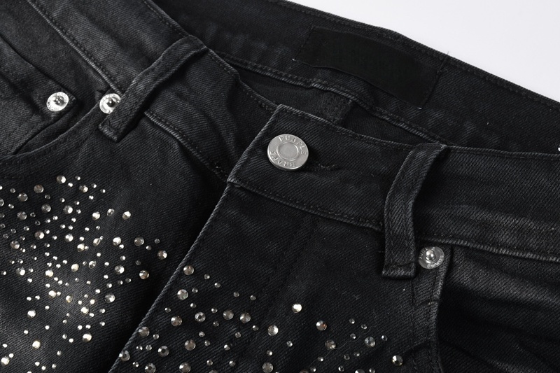 Men’s Purp Brand Skinny‑Fit Rhinestone Denim Jeans, Brand New With All Tags | Style PU9146 - Image 7
