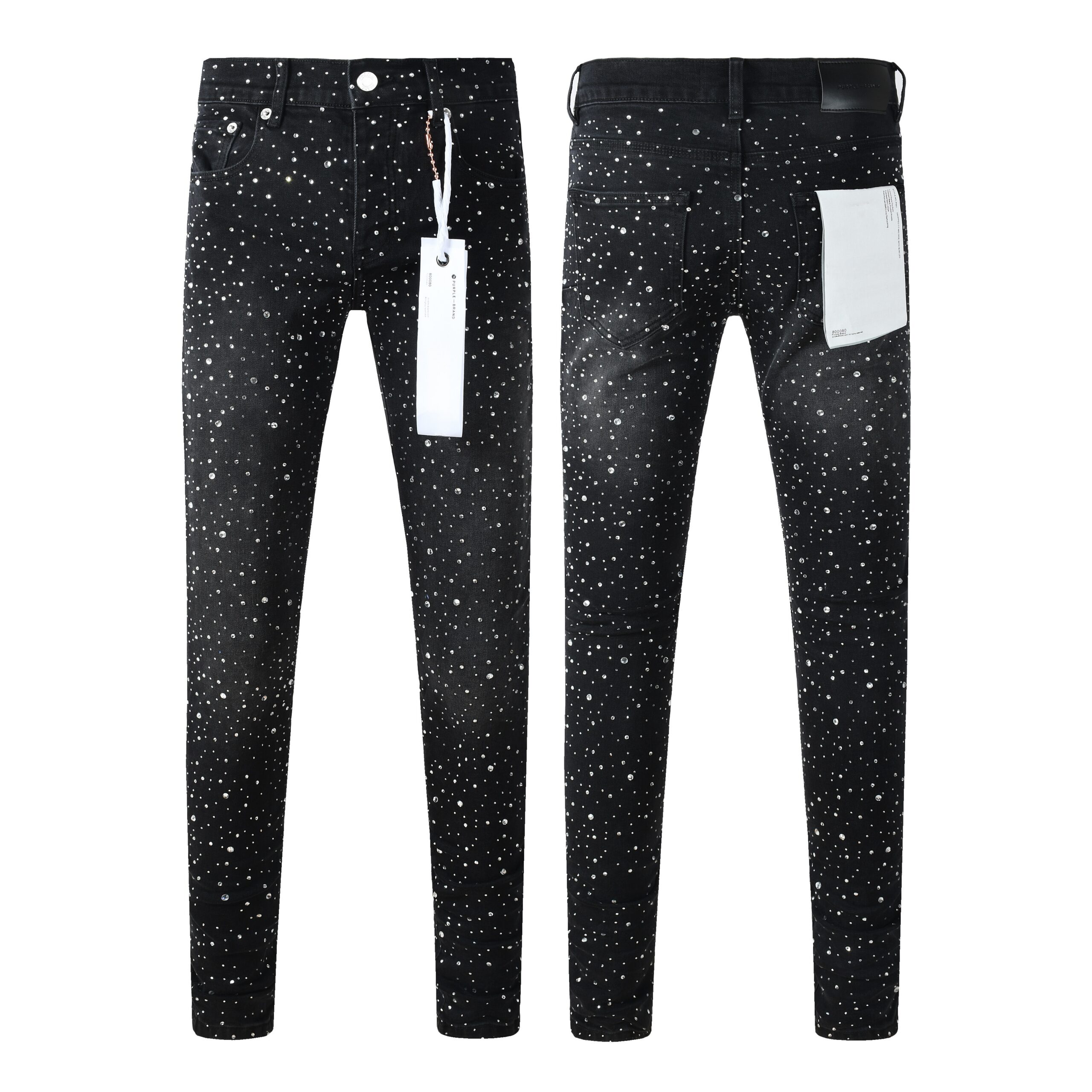 Men’s Purp Brand Skinny‑Fit Rhinestone Denim Jeans, Brand New With All Tags | Style PU9146