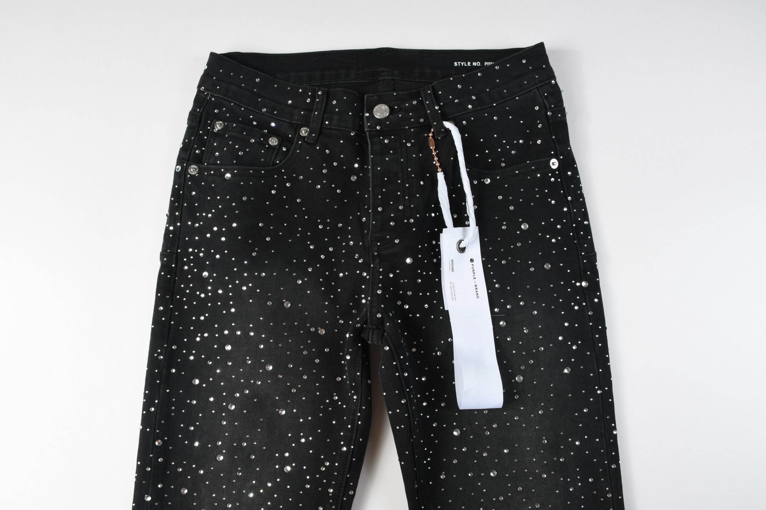Men’s Purp Brand Skinny‑Fit Rhinestone Denim Jeans, Brand New With All Tags | Style PU9146 - Image 4