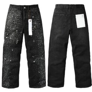 Men’s Purp Brand Baggy‑Fit Rhinestone Denim Jeans, Brand New With All Tags | Style PU9125