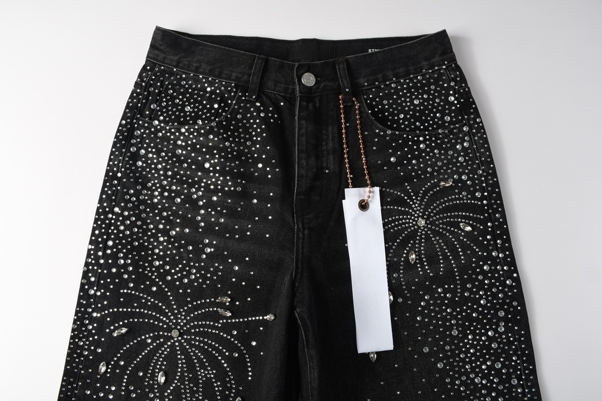 Men’s Purp Brand Baggy‑Fit Rhinestone Denim Jeans, Brand New With All Tags | Style PU9125 - Image 4
