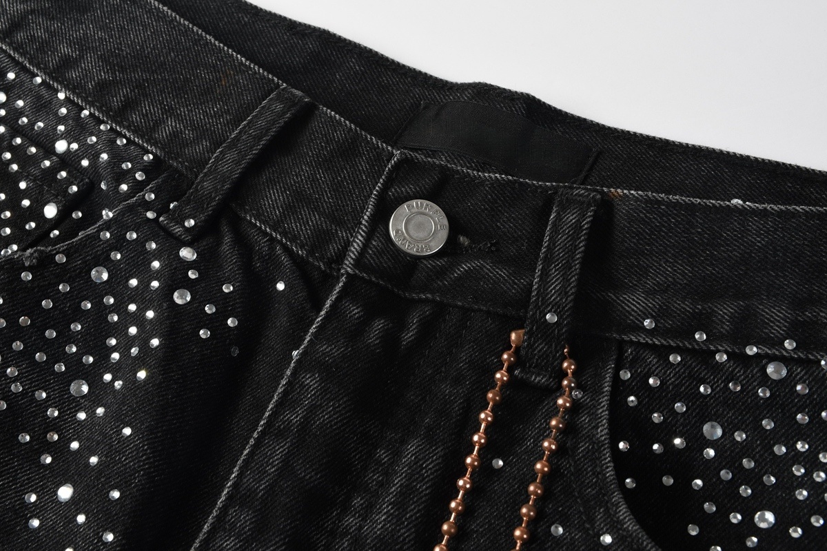 Men’s Purp Brand Baggy‑Fit Rhinestone Denim Jeans, Brand New With All Tags | Style PU9125 - Image 5