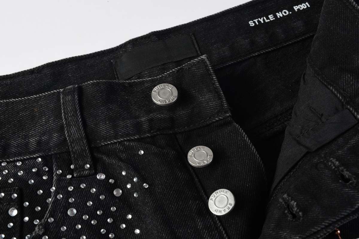 Men’s Purp Brand Baggy‑Fit Rhinestone Denim Jeans, Brand New With All Tags | Style PU9125 - Image 9